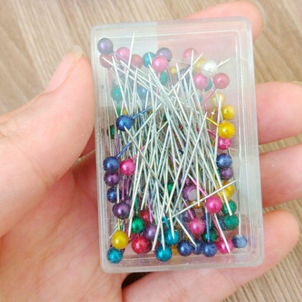 Needway Dressmaking Pins Colorful 100PCS/lot Bulat Mutiara Kepala DIY Aksesoris Pernikahan Pin Lurus