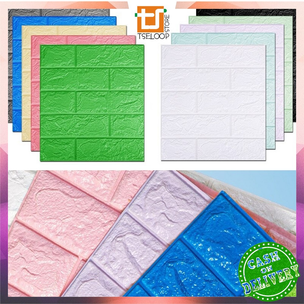 OFM-C206 Wallpaper Dinding Foam 3D Kecil Motif Batu Bata / Walpaper Stiker Dinding Dekorasi Kamar-6