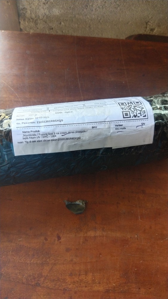 Jktumbrella / Payung Lipat 3 Ice Cream Nanas Pineapple / Lapis Hitam Uv / Grc - 1904
