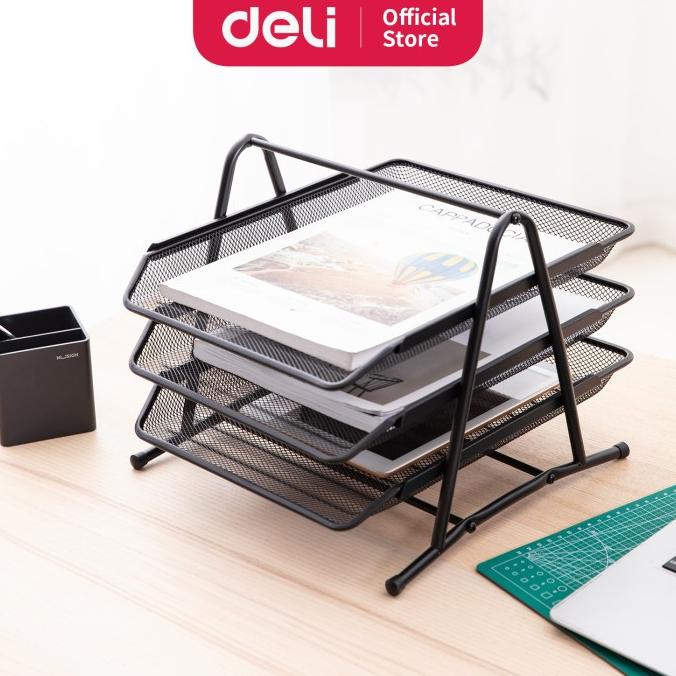 

BISA COD Deli E9181 File Tray/Tray Dokumen-3-tier Mesh File Tray EKSLUSIF Kode 1236