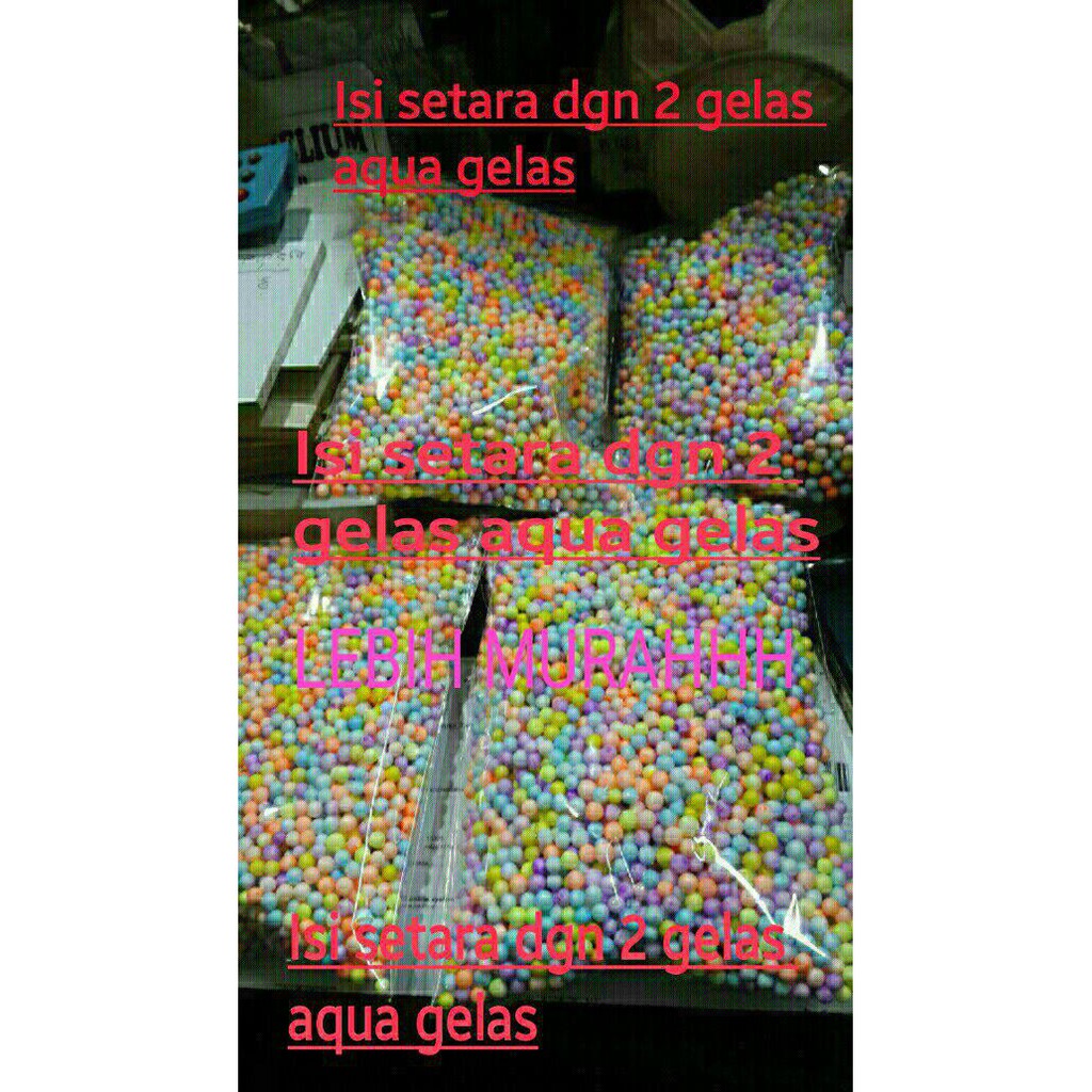 

Butiran Salju Styrofoam Sterofoam Bulat Kecil Warna Warni Gabus MINIMAL ORDER 3 BUNGKUS YA!!!!