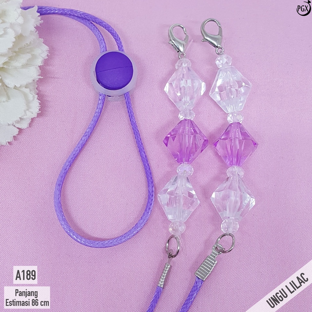 PGX Strap Masker - Tali Masker - Kalung Masker Mute Kristal Kaca Berkilau Aksesoris Fashion A189