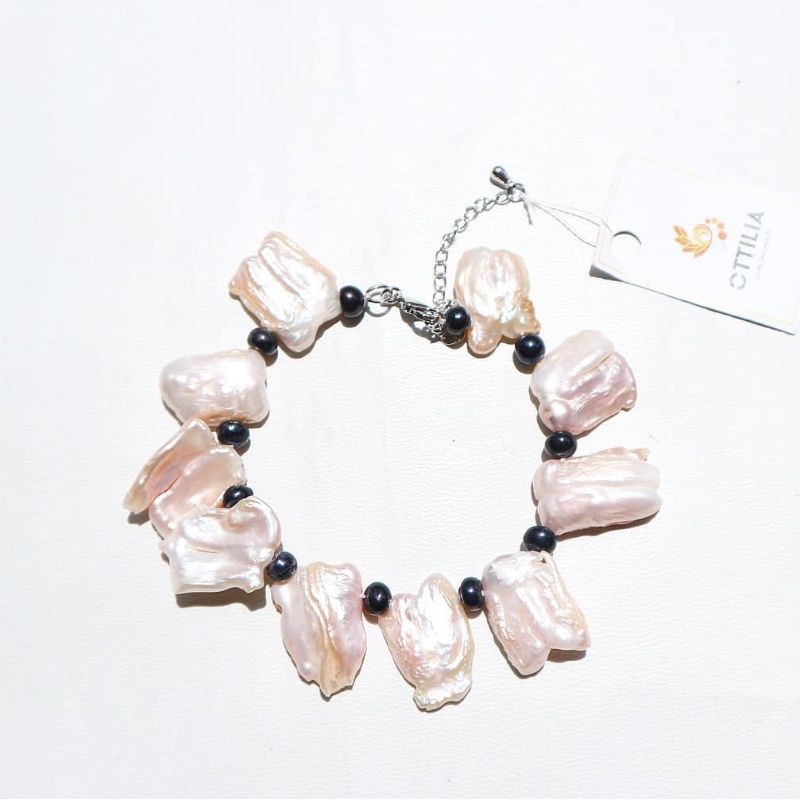 Gelang Mutiara Air Tawar Keshi