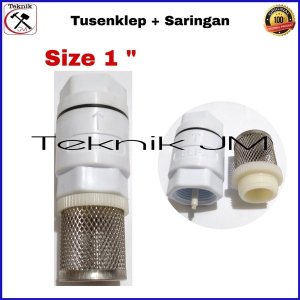 TUSEN KLEP SARINGAN PVC 1 INCH PENAHAN AIR SUPAYA TIDAK TURUN 1 INCH PUTIH POMPA PIPA PARALON SUMUR