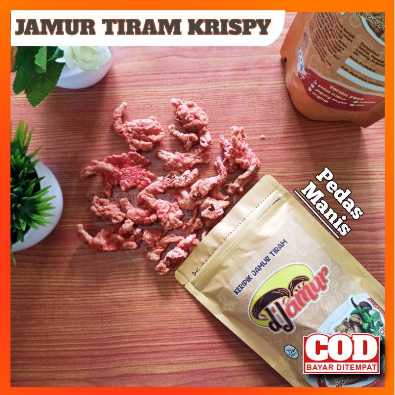 

Pedas Manis D'jamur Krispy Kripik Jamur Enak 80 g