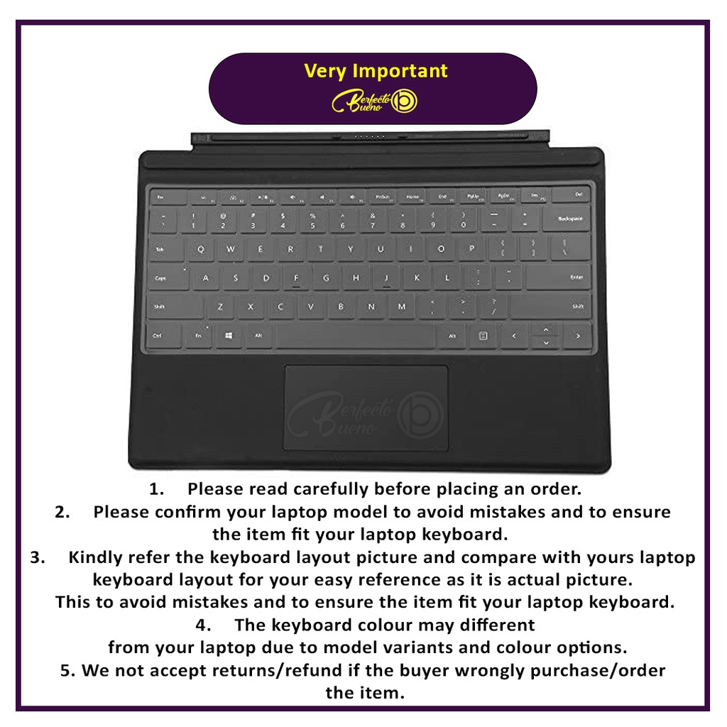 Cover Pelindung Keyboard Bahan Silikon TPU Untuk Microsoft Surface Pro 6 Pro 5 Pro 4 Pro X Pro 7