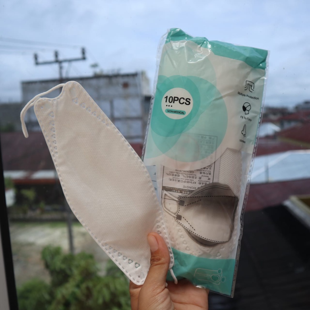 masker kf94 original isi 10 bahan lembut dan tebal warna putih