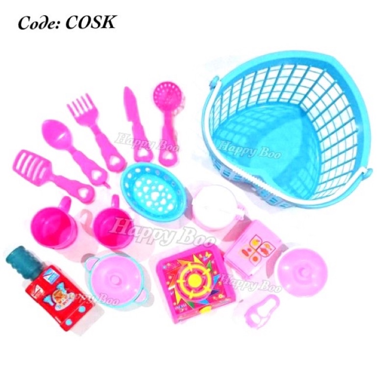 mainan kitchen set mainan anak cewek keranjang masak masakan cooking set cosk