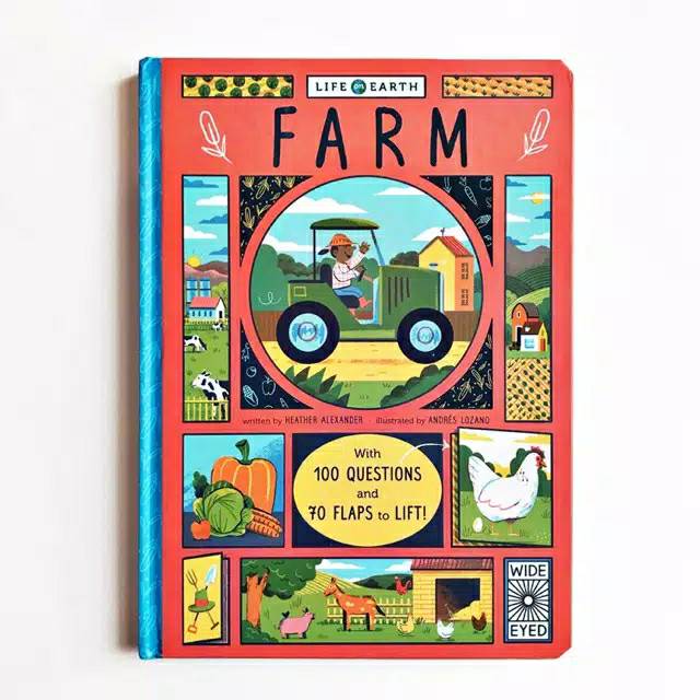 Life on earth farm with 100 questions and 70 flaps to lift wide eyed