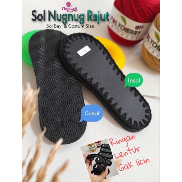 Sol sepatu rajut anak/NR01/size14.15.16