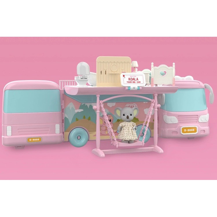 TAO Mainan Anak Koala Bus Touring Doll House