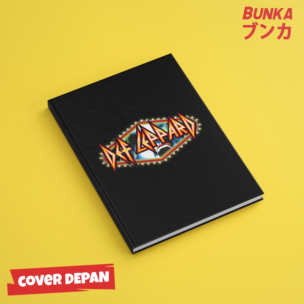 

Notebook Band Deff Leppard Logo Hardcover A5 Buku Tulis Catatan Notes Agenda Planner Jurnal