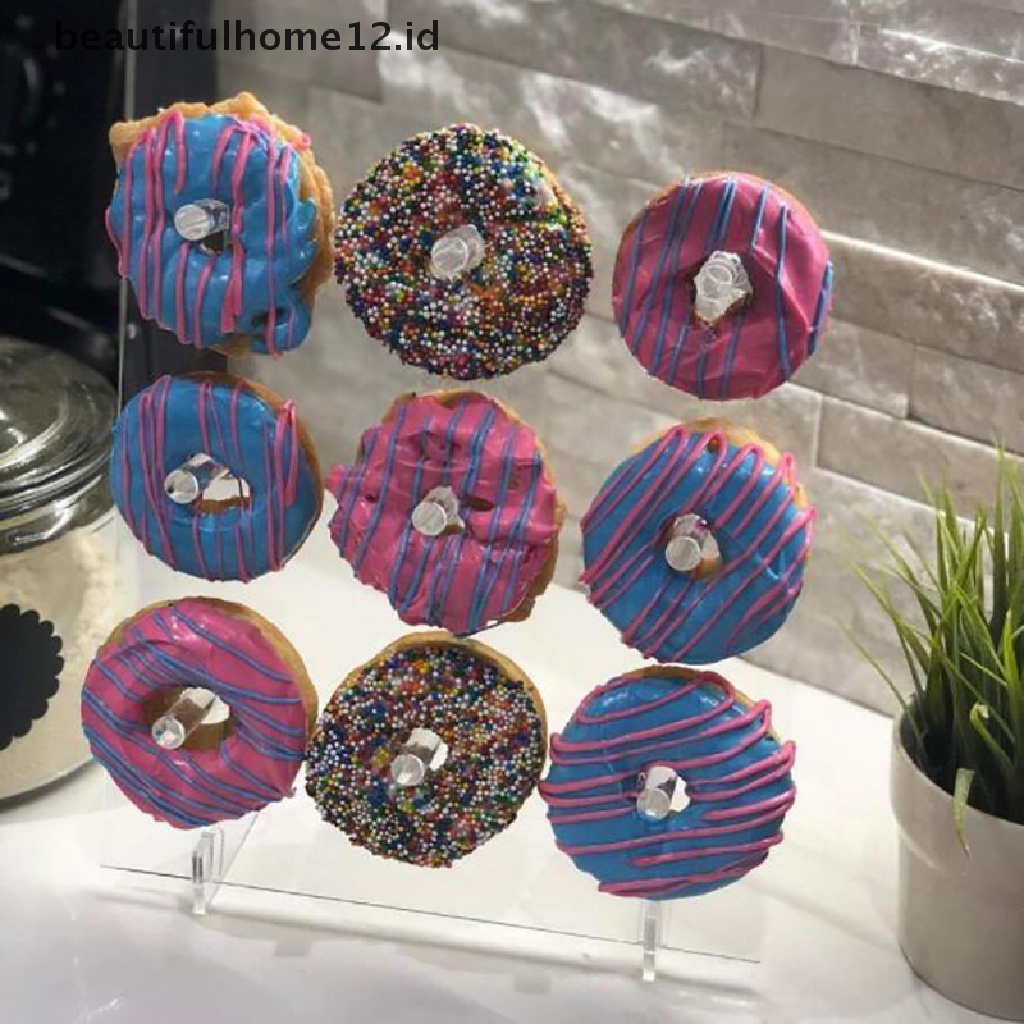 【beautifulhome12.id】 Donut Wall Display Donut stand for Parties Clear Acrylic Doughnut Board Sign .