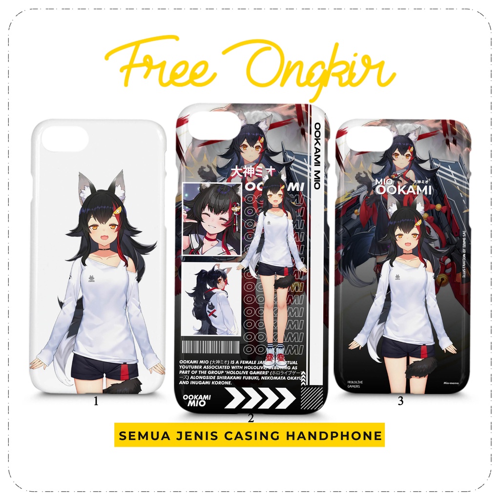 Case Hololive Ookami Mio Custom Casing HP All Type