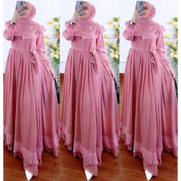 DRESS MALAYSIA RENDA FULL FURRING/RAUNA DRESS/GAMIS CERUTY BABYDOLL MIX RENDA BUSUI KANCING AKTIF/NARAYA DRESS/RACHEL DRESS CERUTY/FAR MOSLEMSTORE