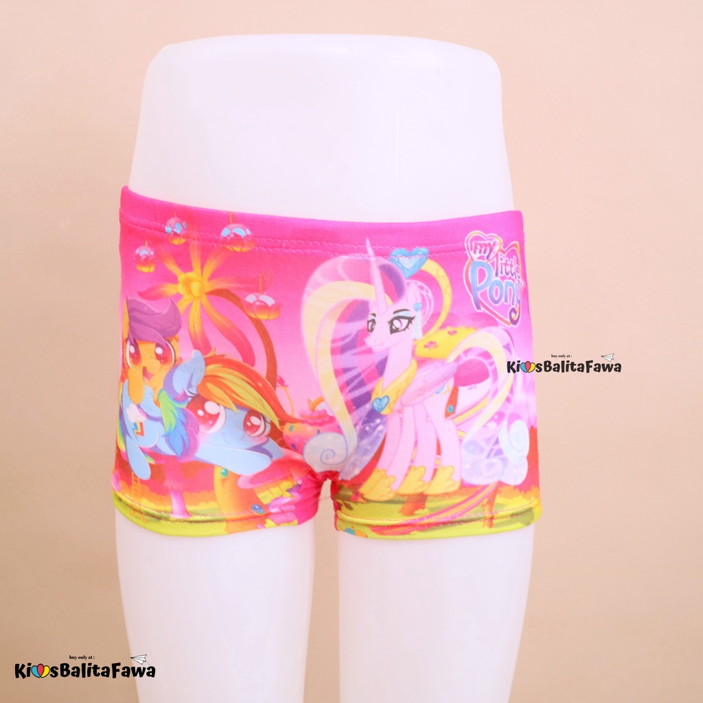 Celana Dalam Boxer 1-7 Tahun / Anak Short Body Mini Pants untuk Dalaman Perempuan CD Karakter babycinnamon