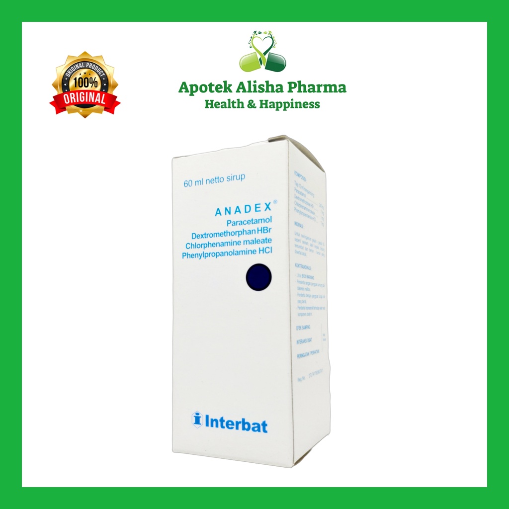 Anadex Sirup 60ml-Anadex Syrup Batuk/Flu/Pilek/Panas/Demam Anak/Anadek Sirup