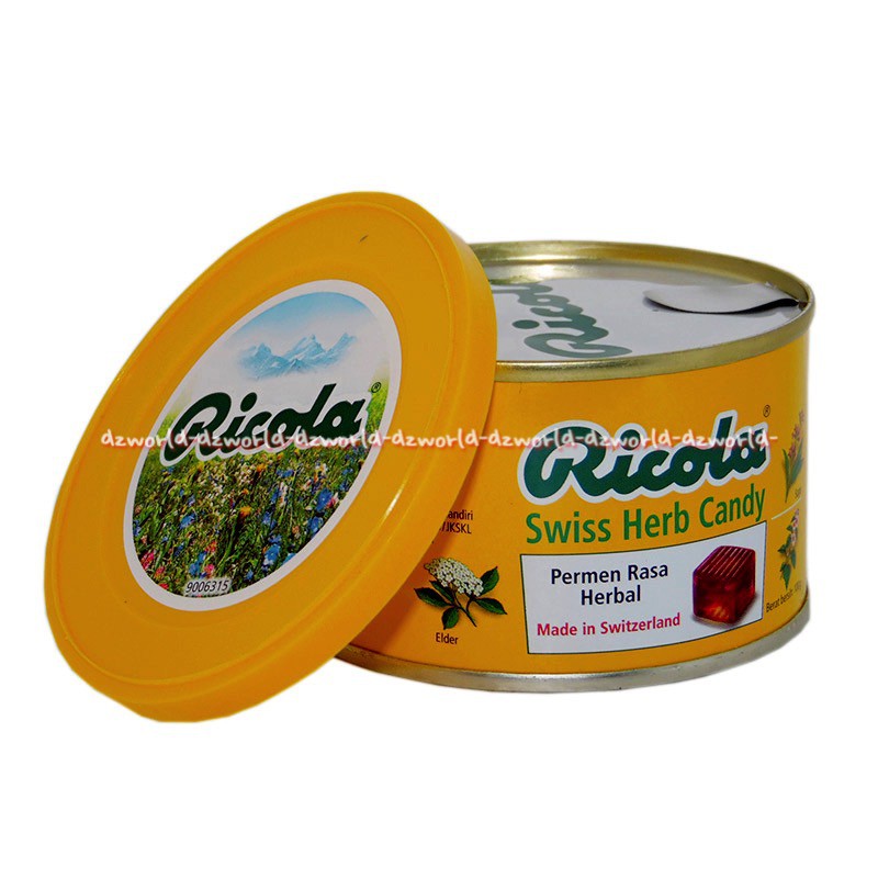 Ricola Swiss Herb Candy Original Menthol 100gr Rikola Kaleng Permen Melegakan Tenggorokan Ricolla