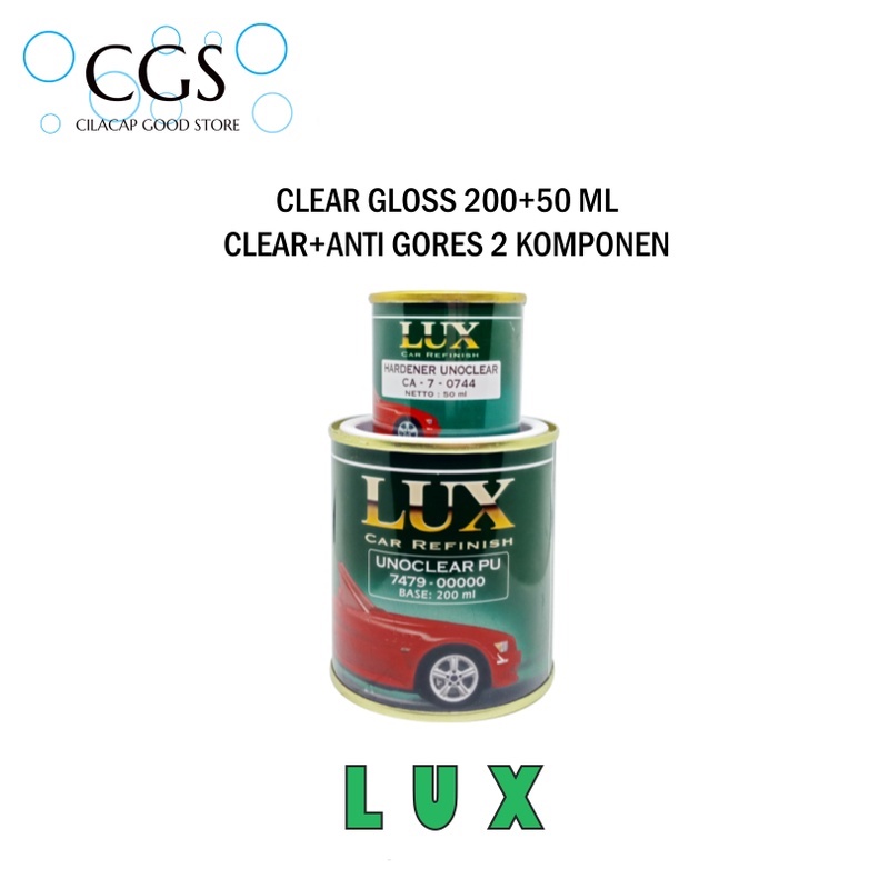 CLEAR GLOSS Lux 250ml - clear motor - clear gloss - clear penta super gloss- clear mobil - clear cat