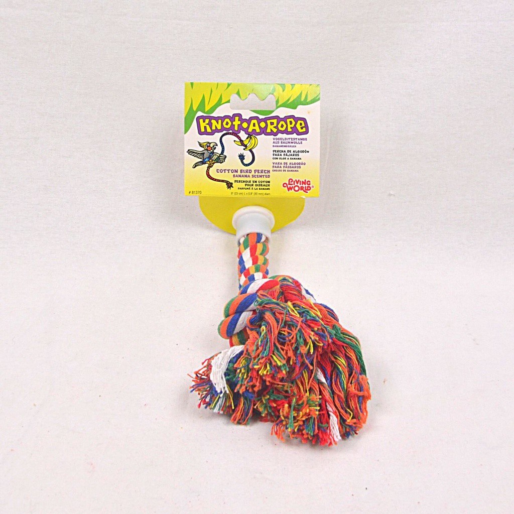 LIVINGWORLD Tangkringan Burung 81370 Multicolor Cotton Perch 23x2cm