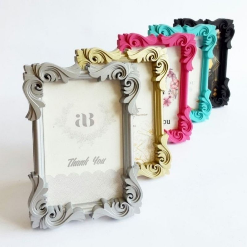 Bingkai Album Pajangan Foto Photo Frame Elegan Wedding Hiasan 4R