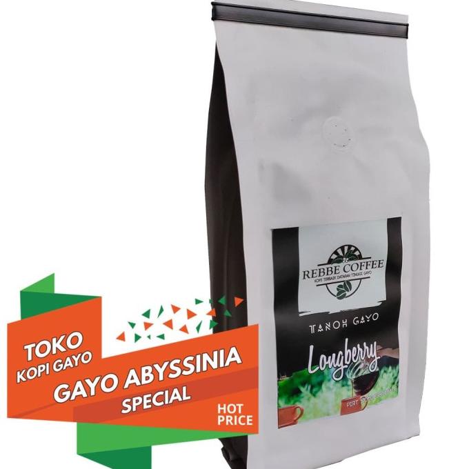 

KOPI GAYO LONGBERRY ABYSSINIA BIJI DAN BUBUK 500G