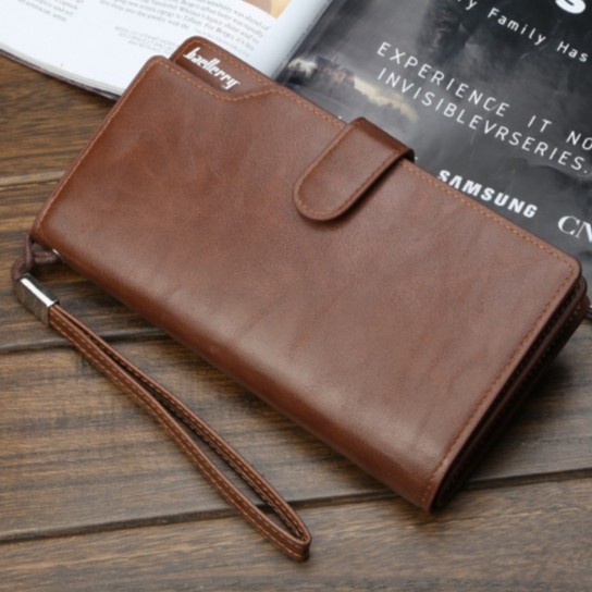 DOMPET PANJANG BAELLERRY IMPORT KULIT COKLAT FABINHO WA056B7 BRANDED ORIGINAL MURAH PRIA BISA WANITA