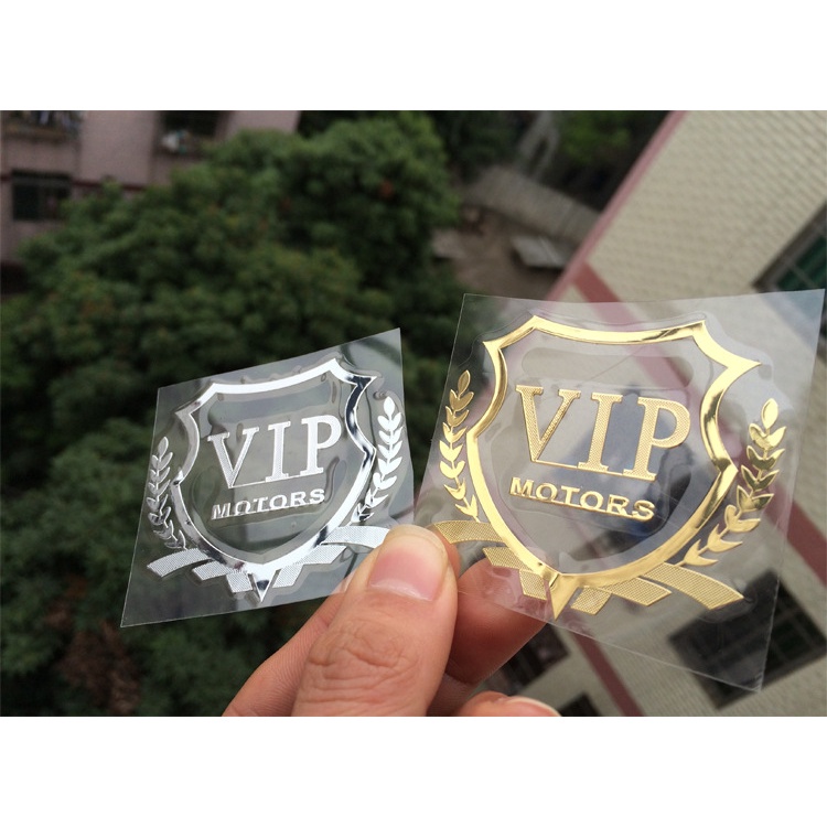 Stiker Logo VIP Bahan Aluminum Untuk Kaca Jendela Mobil Universal