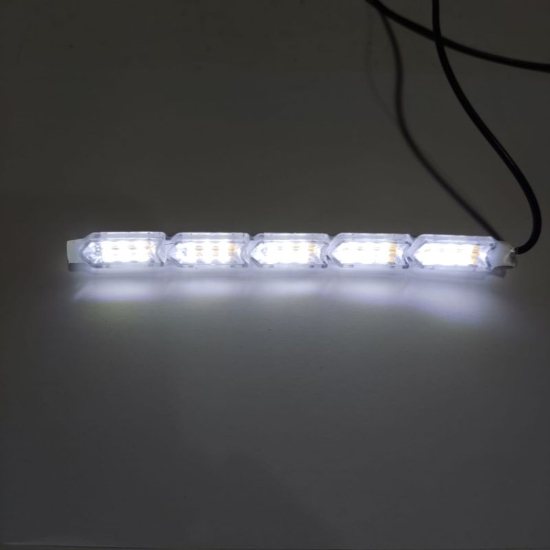 Lampu LED DRL running 2warna 15cm DRL alis kristal 15cm senja&amp;sen