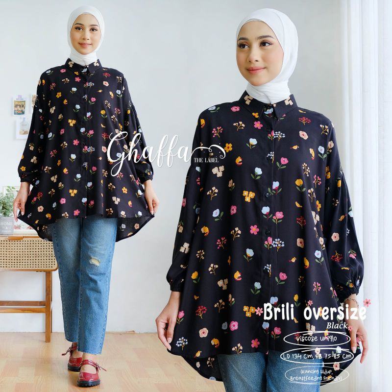 BRILI OVERSIZE BY GHAFFA THE LABEL (BLOUSE GHAFFA) Blouse oversize muslimah