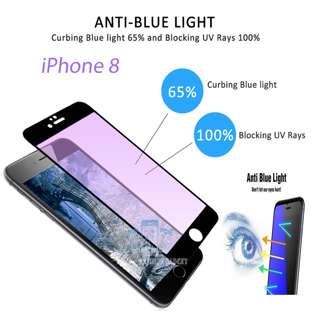 Tempered Glass For Apple iPhone 8 4.7inch Blue Light Antigores Pelindung Layar Hp Iphone 8 4.7