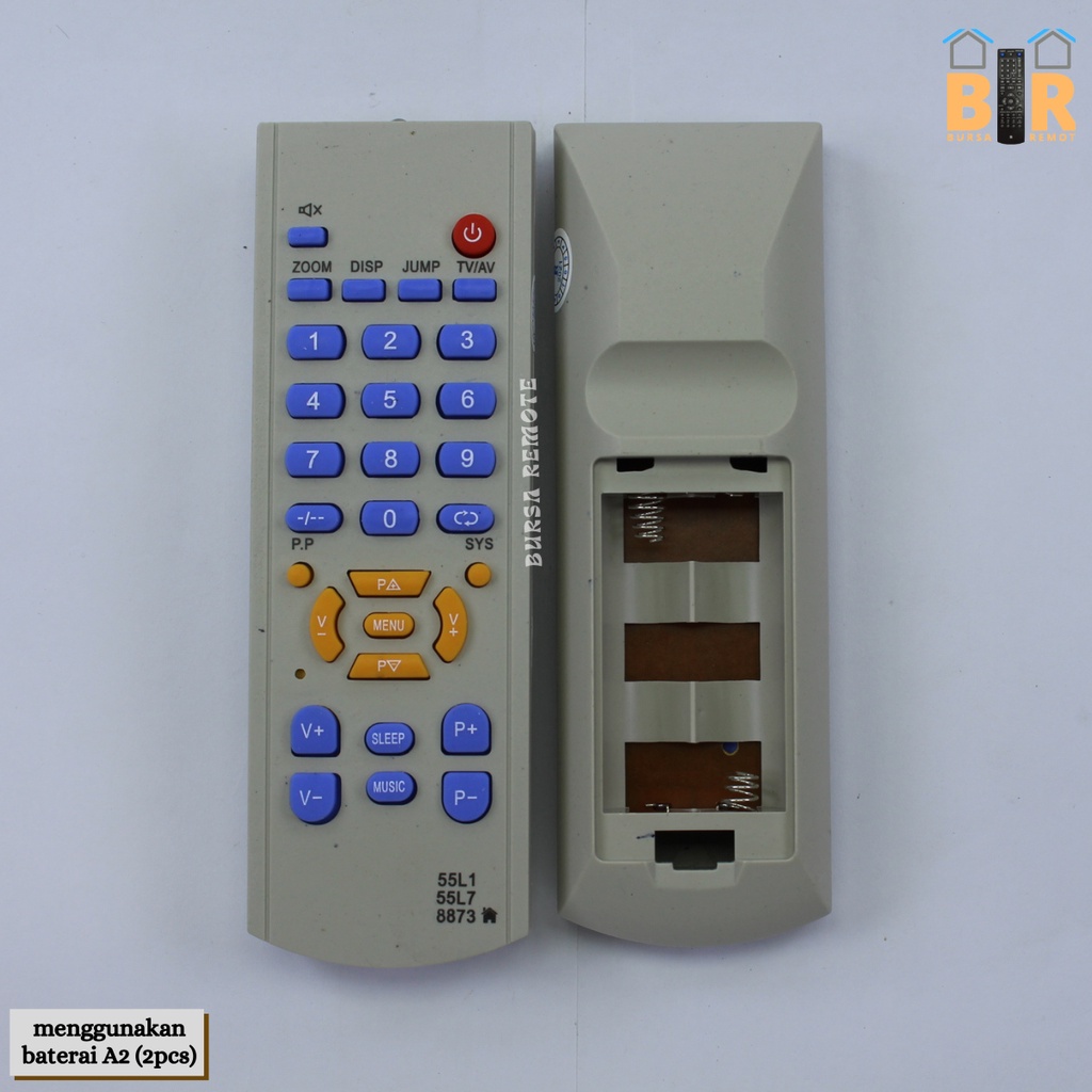 Remot Remote TV Tabung China 55L1 / 55L7 / 8873 TV Tabung pernah ganti mesin china