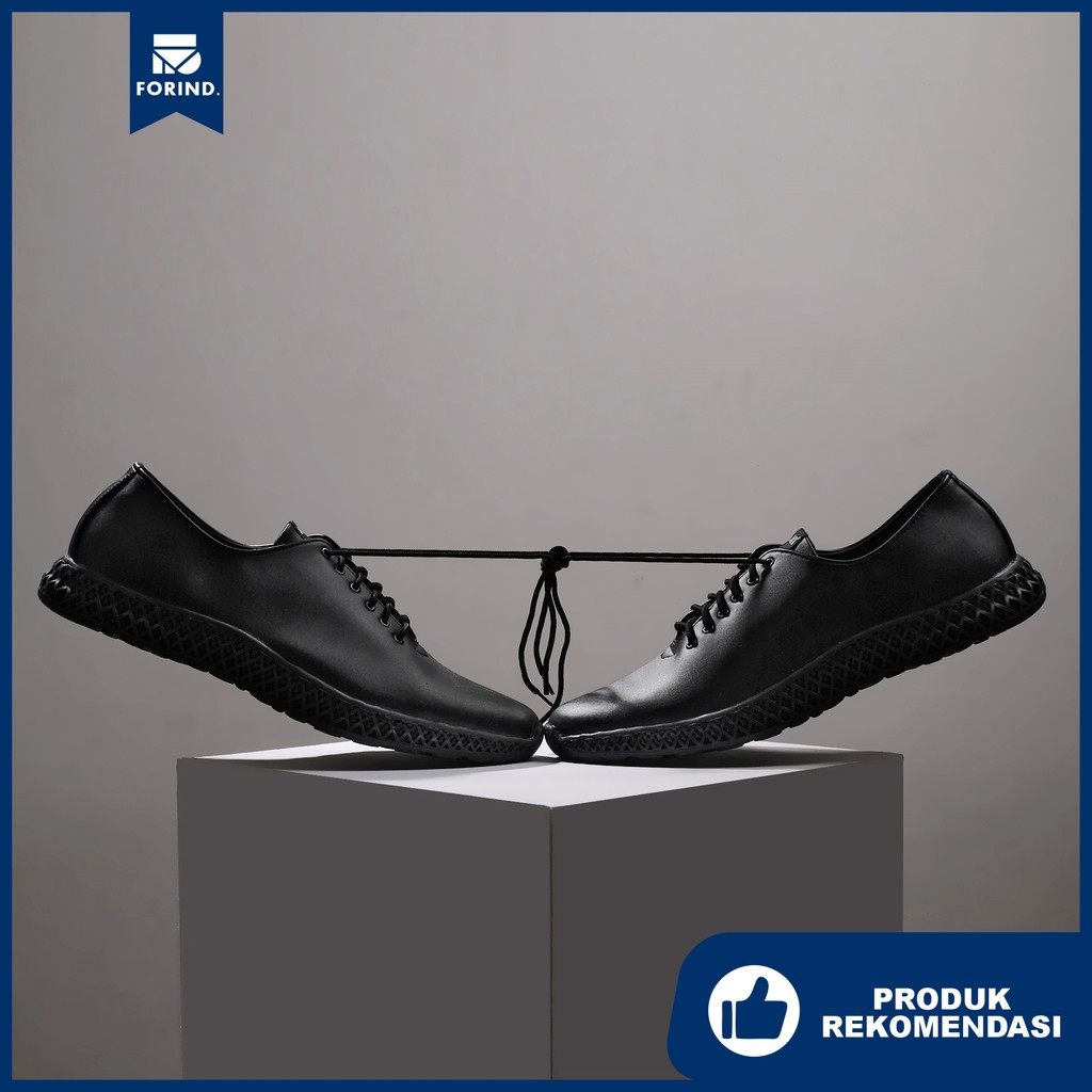 Evan Black | Sepatu Pantofel Kasual Derby Pria Cowok Ori Lokal Original Footwear | FORIND x Jack