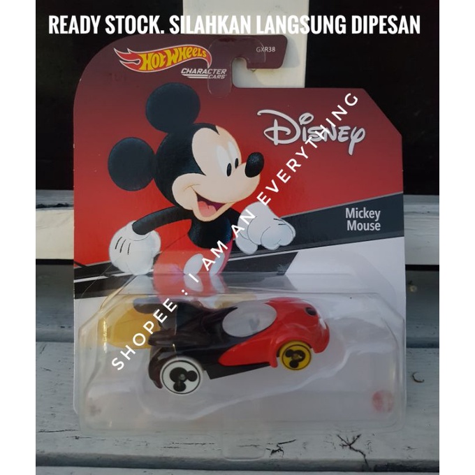 Die-cast Hot Wheels Character Cars Disney Mickey Mouse mainan figures hotwheels original hw