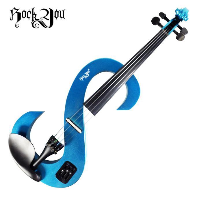 Biola Elektrik Model S Rock You Violin Viola Silent Blue / Biru