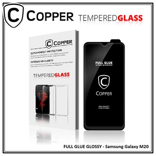 Samsung Galaxy M20 - COPPER Tempered Glass Full Glue Premium Glossy