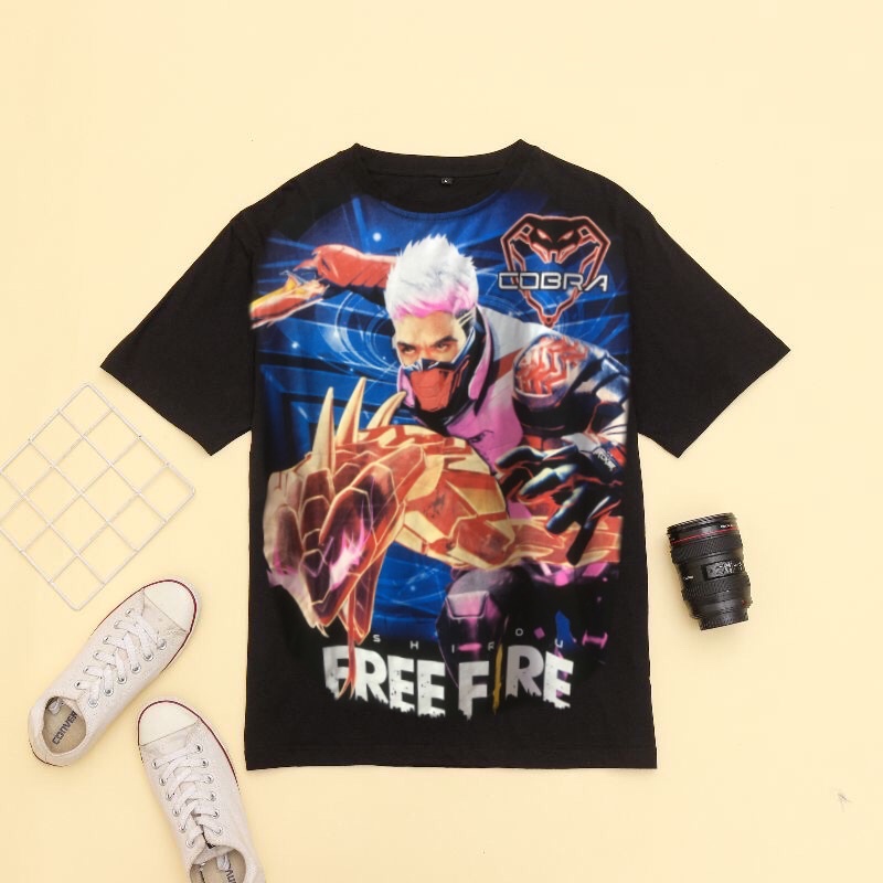 Rs T-Shirt Game Cobra FF Anak&Dewasa Black