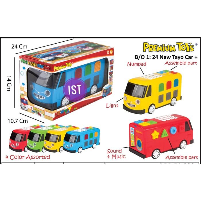 mwn.toys Mainan New Tayyo Car baterai Puzzle dan Angka No.Pr17481