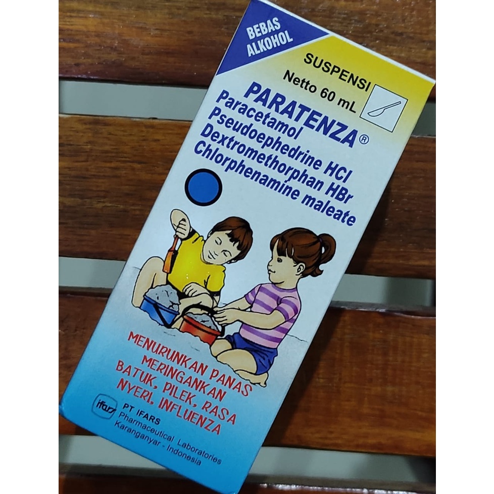 Paratenza 60 ML / Obat Demam / Sakit Kepala / Flu / Hidung Tersumbat / Bersin / Batuk