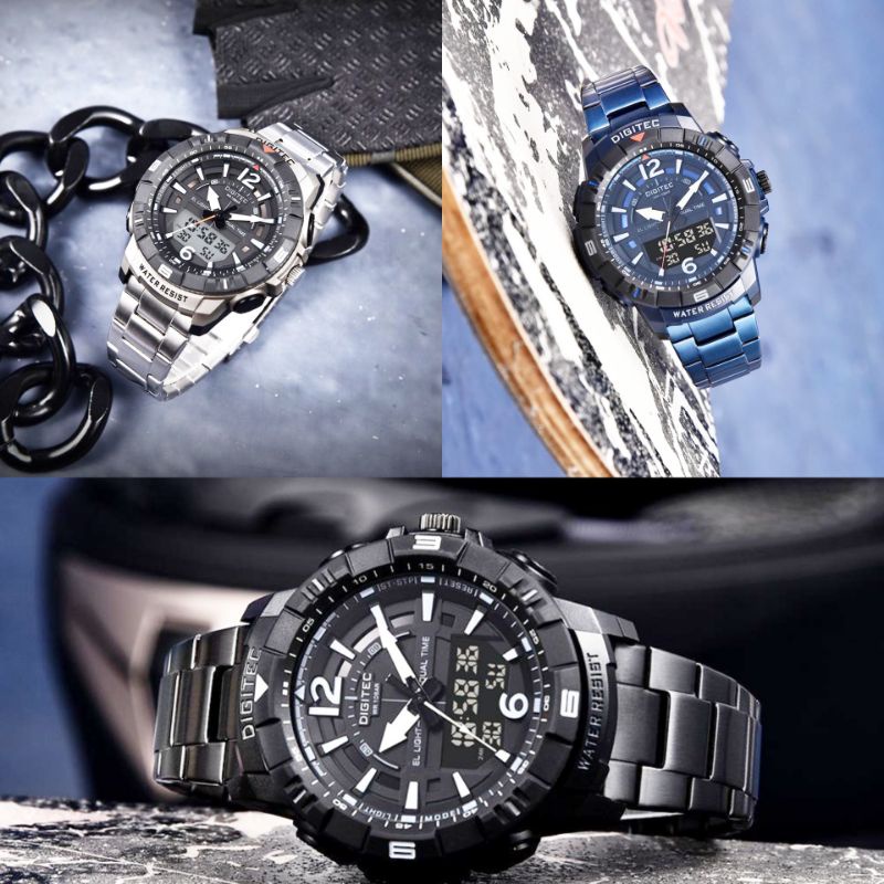 Jam Tangan Pria Digitec DA-2131R/ DA 2131R Original Include box
