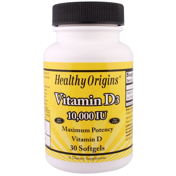 Healthy Origins Vitamin D3  10.000 iu/ Vitamin untuk Tulang Vitamin