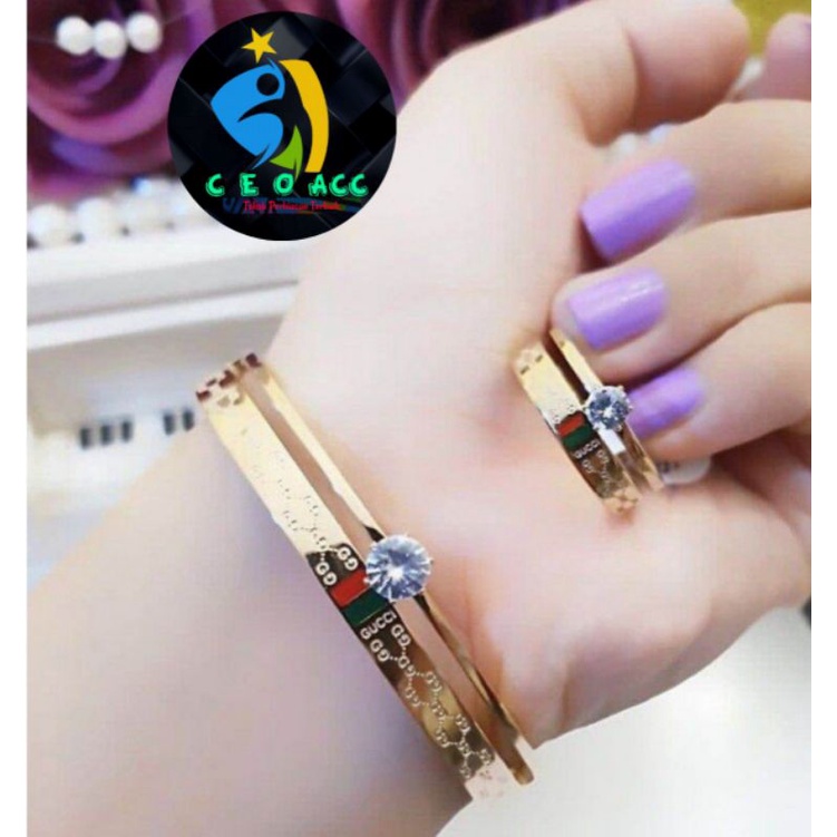 Gelang dan Cincin Titanium Asli Original
