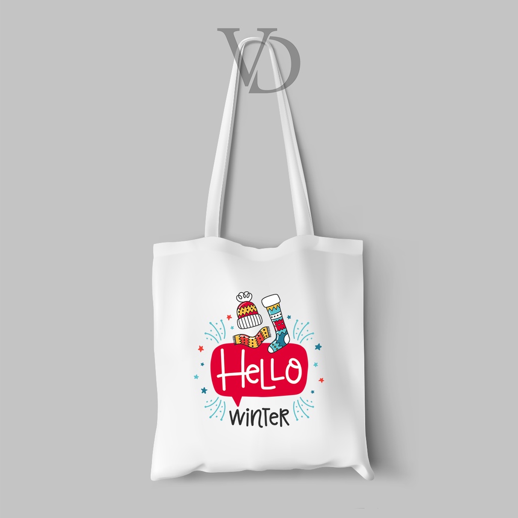 tote bag kanvas edisi natal 2022/ tas natal lucu / christmas edition versi 1