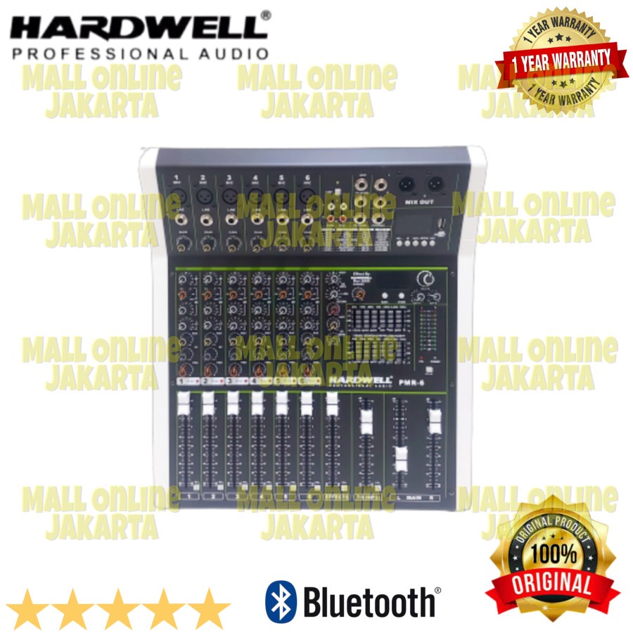 Power mixer hardwell pmr 6 channel original pmr6 karaoke 700 watt