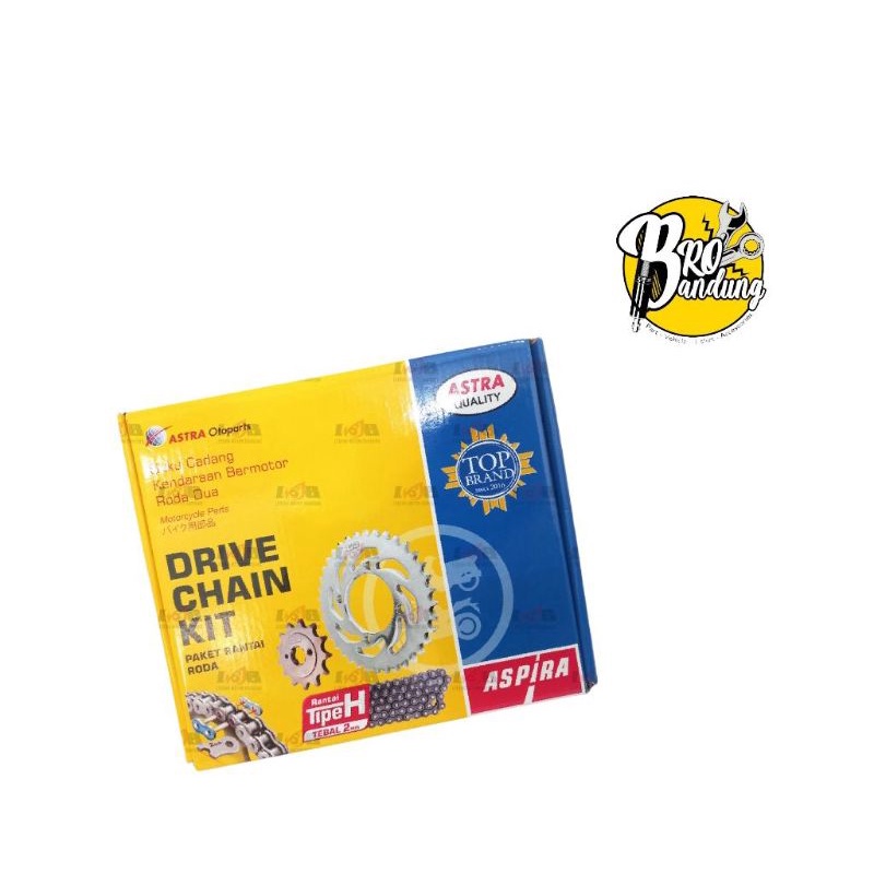 ASPIRA Gear Set Karisma Supra X 125 Gir Depan Belakang Rantai Girset Motor Bebek
