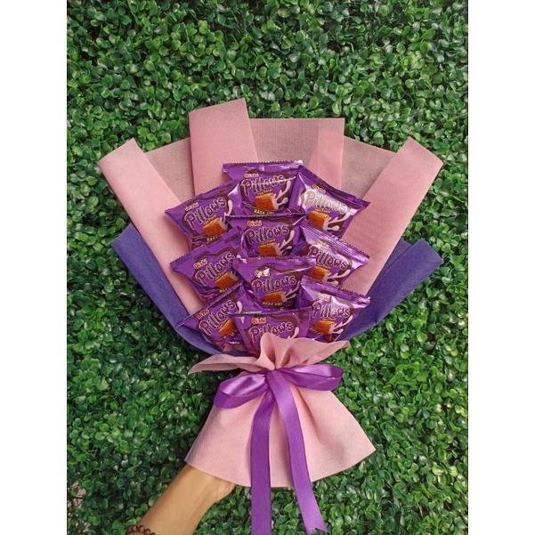 

buket Buket wafello Snack ungu kopi hadiah wisuda cantik murah pengiriman cepat