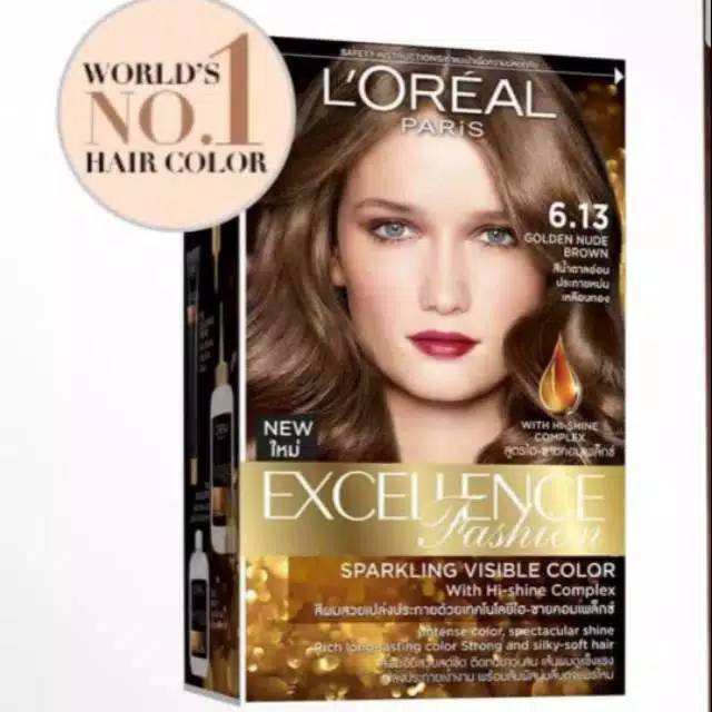  Pewarna  Rambut  Loreal  Excellence 6 13 Golden Nude Brown 