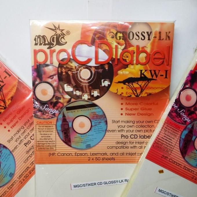 

`````````] Label CD DVD kertas stiker sticker MGC MAGIC GLOSSY LK TEBAL KILAP