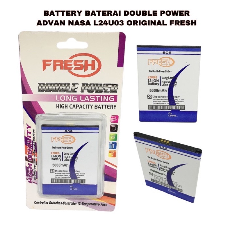 BATTERY BATERAI DOUBLE POWER ADVAN NASA L24U03 ORIGINAL FRESH