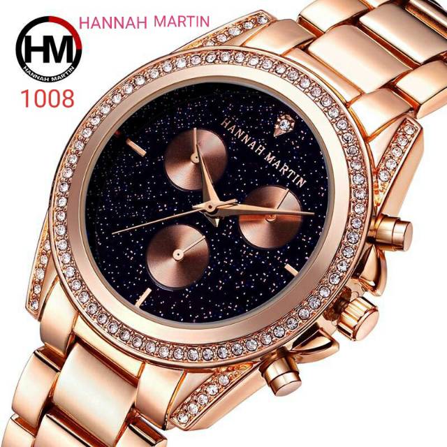 JAM TANGAN WANITA HANNAH MARTIN 1008 ORIGINAL WATER RESISTANT